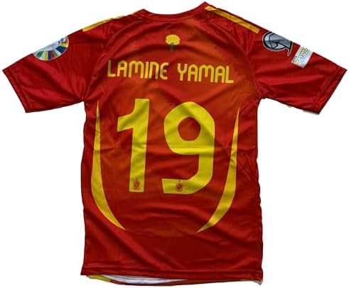 LAMINE YAMAL 19ユニフォーム Boriverae Lamine Yamal Spain #19 Children's Football Jersey Red