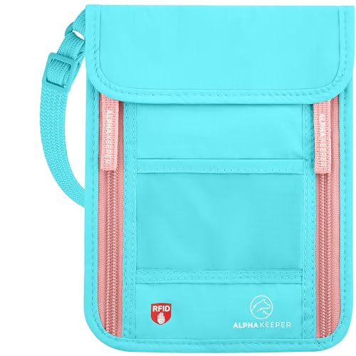 Image of Neck Wallet, Travel Pouch For Passport Holder And Documents, Travel Neck Wallet For Traveling Women