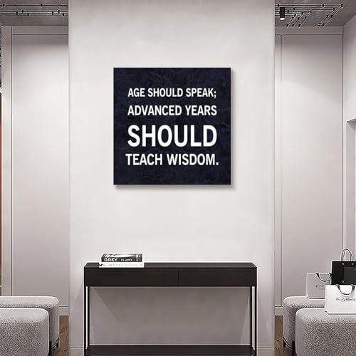 Lienzo decorativo de alta calidad con frase motivadora y diseño elegante de 20x20'' 6