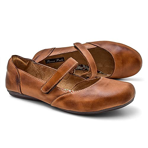 Sapatilha feminina jovem brisa couro 3019 BP whisky Cor:Marrom;Tamanho:39;Genero:Feminino