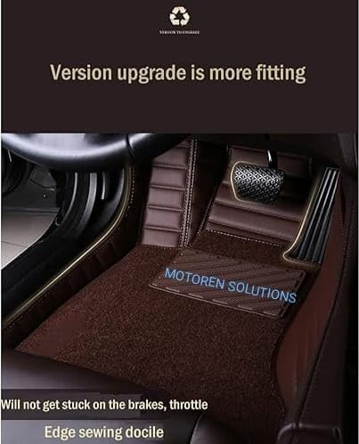 Image of 10D Premium Leatherette Car Foot Mat for Nissan xtrail 7seater 2024 onw| Luxurious & Elegant Look | 100% Waterproof and Dust Proof | Custom Fitted 10D Car Floor Tray Mat -Full Coffee