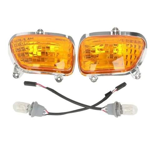 ZSHYTWE Faros Delanteros Moto Luces Giro Delanteras Izquierda Y Derecha Plástico Motocicleta para Goldwing para GL1800 2001-2017 Faro Conjunto Faro(Naranja)