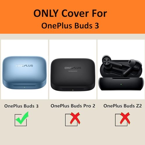 Image of Silicone Case Cover Compatible for OnePluss Buds 3 -Red