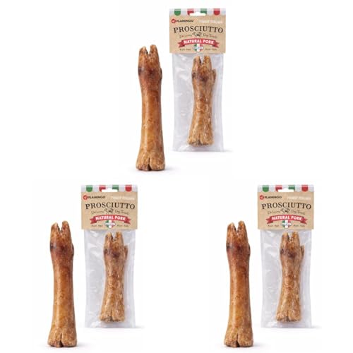 snack per cani - bastoncini per cani - Nature zampa anteriore di maiale con carne - 280 g - senza glutine - senza zuccheri aggiunti - prodotto in Europa (Confezione da 3)