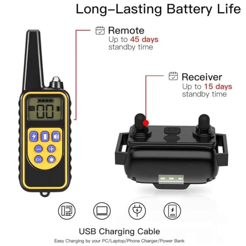 Télécommande et collier anti-aboiement rechargeables