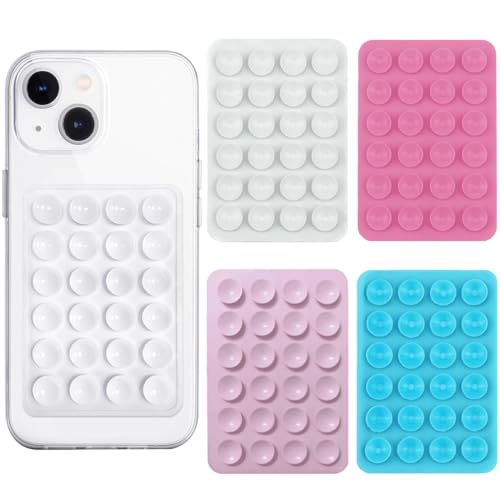 4 Soportes de Ventosa para Teléfono móvil,Ventosas de silicona,Soportes de teléfonos móviles Antideslizantes,Funda Ventosa para Móvil Estable,para Selfies y Videos(Estilo 1)
