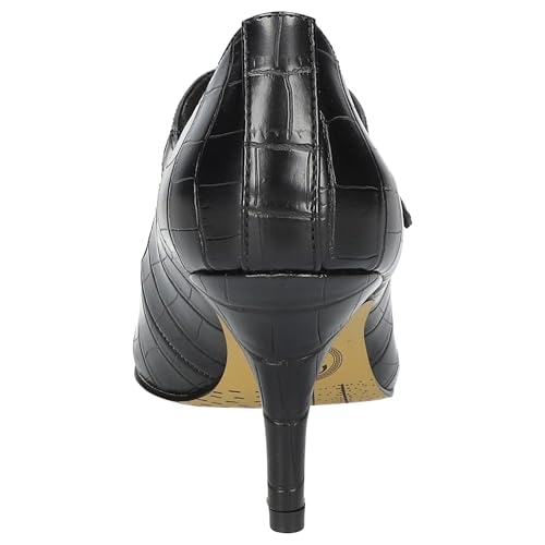 Bella Vita Women's Lainey Stiletto Heeled Pumps, Black Croco, 6 Narrow - image 4