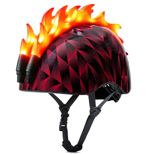 Toddler Bike Helmet with LED Lights, Adjustable for Kids 2-6