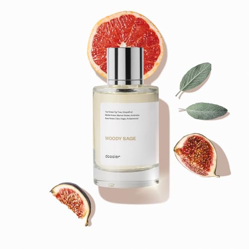 Image of Dossier - Woody Sage - Eau de Parfum - Inspired by J.Malone's Wood Sage & Sea Salt - Perfume Luxury - Pure Infused - Paraben-Free - Vegan - For Women Men Unisex - Fragrance 3.4 Fl oz (Spray 100ml)