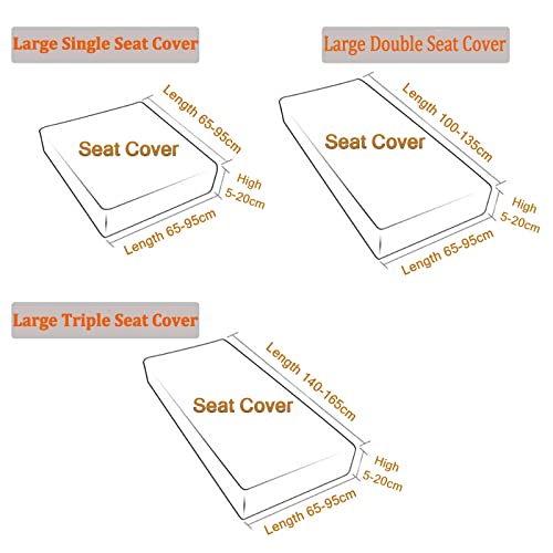 Ele Eleoption Couch Cushion Covers Sectional Sofa L Shape Cover Elastic Chair Slipcover Furniture Protector (Length25-37Inch, Width 25-37Inch, Large Single Seat Cover) Wheat Pink #TOP2