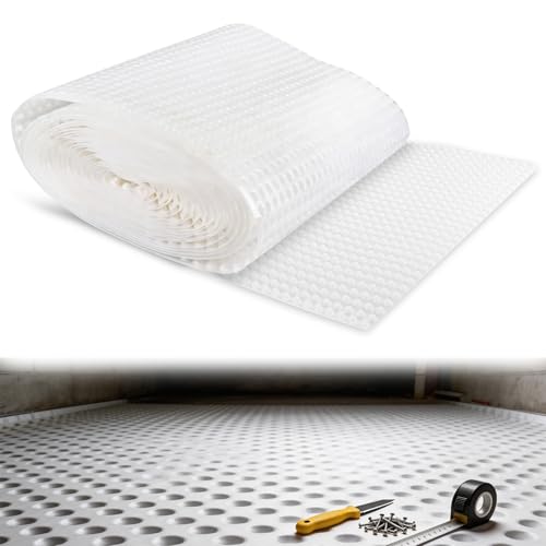 Dimple Drainage Matting 2.6' X 50' High-Density Polyethylene Foundation Drainage Underlayment, Protect Vapor Barriers for Crawl Space and Basements Preventing Water from Entering Crawl Spaces