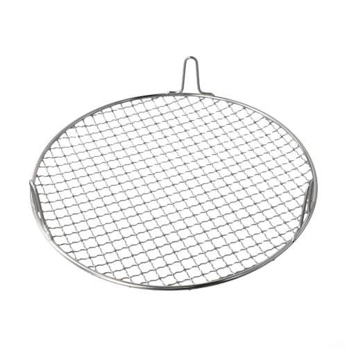 Rejilla redonda portátil de acero inoxidable para barbacoa de camping, malla de parrilla resistente, bandeja de horno resistente al calor para estufa de cocina al aire libre (30,5 cm)