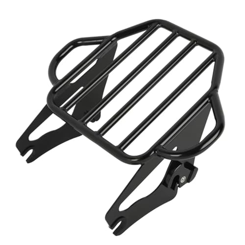 Porte-bagages arrière moto Touring double niveau premium noir brillant Road Glide 09-25