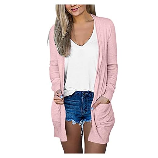 Dam kofta lång ljus kofta öppen framtill tunn stickad rock för höst och vinter lång huva tröja chunky stickad kofta casual öppen fram tröja täcker upp outwear