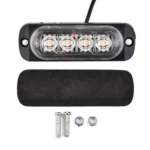 Feu antibrouillard arrière et stroboscope LED orange 12V 24V pour camion et camionnette x4 - 3
