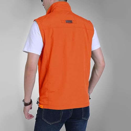 Image of Hixiaohe Mens Lightweight Vest Outerwear Casual Summer Outdoor Travel Vest for Hiking Fishing Golf Photo Work with Pockets