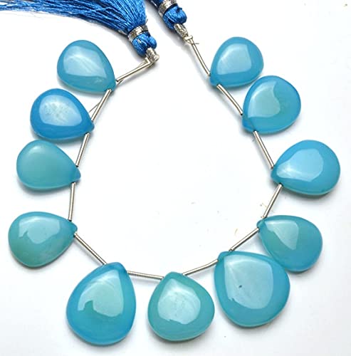 Chalcédoine naturelle perles cœur sans imperfection pour création DIY