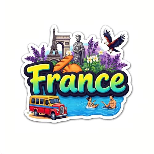 Image of France Fridge Magnet - Premium Engineered Wood Souvenir, Laser-Cut Decorative Magnetic Travel Gift, French Flag Design