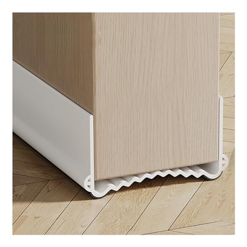 Veki 100cm Bas de Porte Isolant, Boudin de Porte Anti Froid, Joint de Porte Anti Bruit, Phonique Thermique Bande d'Étanchéité Protège des Courants d'air et des Insectes (Blanc, Largeur 5,5-8 cm)