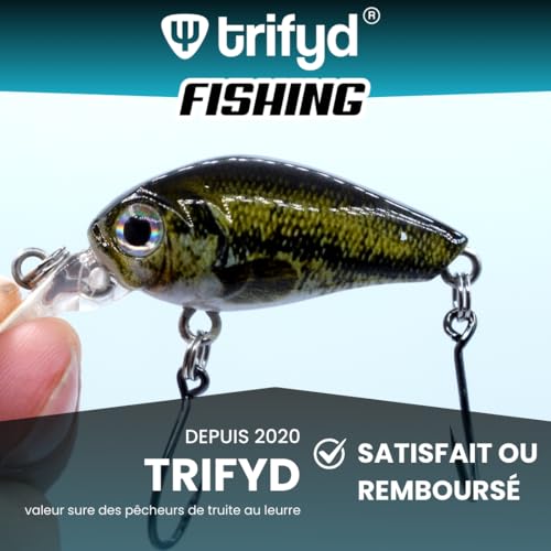 trifyd ® - Forellen wobbler UL 4cm, 5 Stück mit Köderbox, Trout Box V2 für Forelle und Barsch
