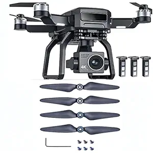 Fidaalo Foldable F7HB2 Drone with Camera for Adults 4k, 9800ft Video Transmission, Camera Drone with 3-axis Gimbal + Bwine Drone Blades for F7HB2, 4 Pcs Original Propeller