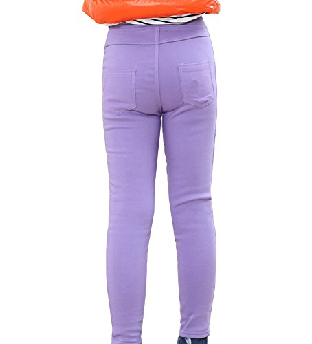 Ni/&ntilde;a Invierno Jeans De Imitaci/&oacute;n Pantalones T/&eacute;rmicos Leggings El/&aacute;sticos Grueso C/&aacute;lido Forrado Cintura Alta Leggins