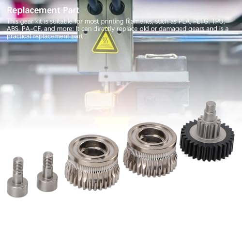 Hardened Steel Extruder Gear All Metal Drive Zahnrad für K1C K1 Max 3D Drucker Zubehör