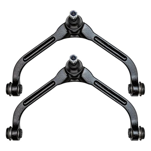 Image of Detroit Axle - 4pc Front Struts Control Arms for Jeep 2002-2007 Liberty, 2 Struts & Coil Spring 2 Upper Control Arms w /Ball Joint 2003 2004 2005 2006 Replacement Suspension Kit Struts Shocks Assembly