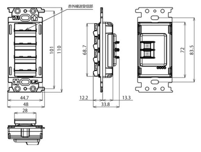 三菱電機 照明制御 ネットワーク照明制御システム 標準型 壁スイッチ4個用 MN3124