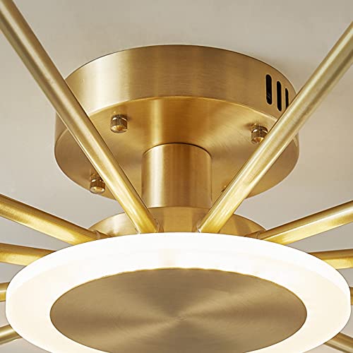 Plafón molecular G9 con 16 luces de cobre para iluminar salones modernos con calidez 3