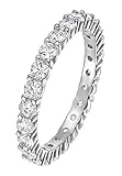 memory ring zirkonia Clear crystal pavé Swarovski Damen-Ringe Edelstahl Kristall \'- Ringgröße 48 5257516
