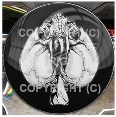 Tow Hitch Receiver Insert Cover Plug 2" X 2" Truck & SUV for Bone Skull Spade Model-PYT-8888-3685