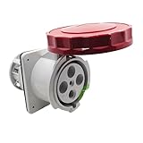 81694 415V Waterproof Screw Concealed Straight Industrial Socket (125A 6h IP67 4P red)