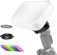 Vista 10 de LENSGO - Juego de difusor de flash de iluminación fotográfica, kit de flash profesional modificador de difusor de flash, cúpula de difusión para D15.