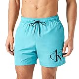 Cordón mediano Calvin Klein Medium Drawstring KM0KM00708 Shorts, Tropical Waters, M para Hombre
