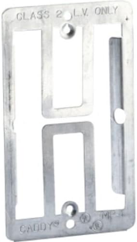 ERICO Caddy MP1 Low Voltage Mounting Plate, for Use with Low Voltage Class 2 Outlets, Threaded Mount, Steel