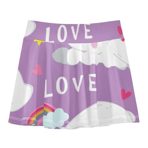 Girls' Shorts Athletic Skorts Cute White Polar Bears Tennis Skirts Toddler Flowy Butterfly 3t