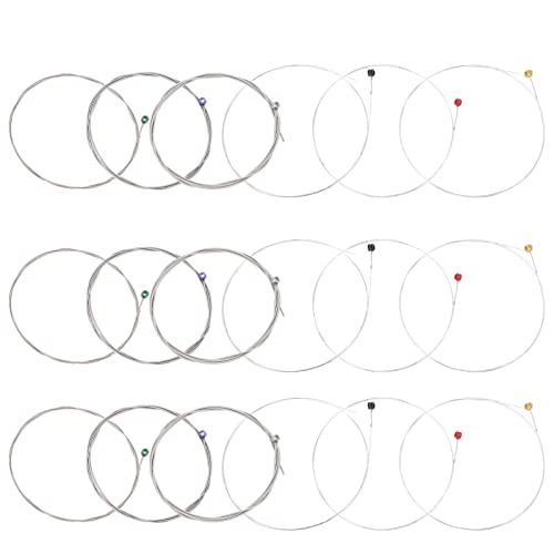 Cordes de guitare électrique, cordes de guitares acoustiques enroulées en alliage de nickel 18 pièces pour guitaristes… - Les Beatles, Paul McCartney, John Lennon, RIngo Starr, George Harrison Cordes de guitare électrique, cordes de guitares acoustiques enroulées en alliage de nickel 18 pièces pour guitaristes…