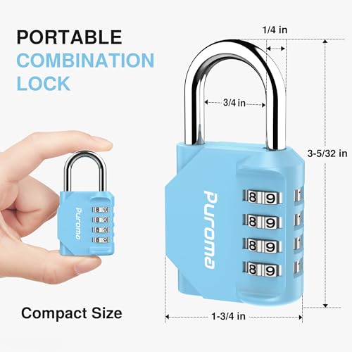 image for Puroma 1 Pack Combination Lock for Locker 4 Digit Outdoor Waterproof P