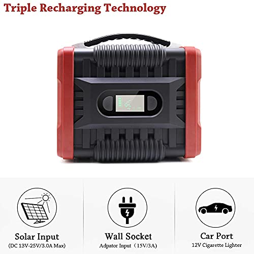 LALEO 222Wh/60000mAh 200W Portable Power Station AC Powerbank, Backup Lithium Battery, Portable Solar Generator with AC/DC/USB-C Output, LED light for Travel, Camping Emergency Power Supply - Image 4
