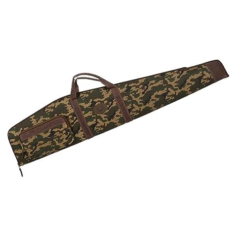 Evolution Outdoor Rawhide Waxed Canvas Classic Camo Rifle Case – 48 in., Tall Profile Firearm Bag w/Wool Lining, Fits Scoped Rifles… Cover