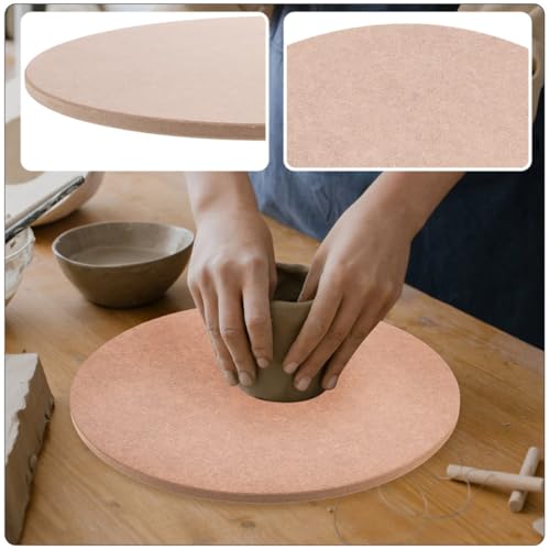 Estructura robusta de madera marrón para platos de tornos de cerámica 5