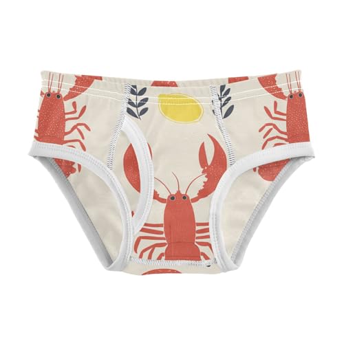 Wusikd Red Lobster Boys' Underwear Cotton Lemon Boys Briefs Soft Toddler Underwear 2T
