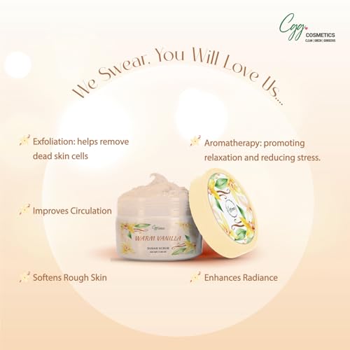 Image of CGG Warm Vanilla Sugar Scrub (200g) | Exfoliation, Tan Removal & Moisturization bonus packed included