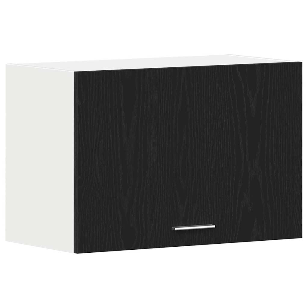 Hothingwell Wandschrank, Eiche, Schwarz, 60 x 31 x 40 cm, Holz | Geräumige Küchenaufbewahrung, modernes Design, einfache Pflege mit feuchtem Tuch, Wandmontage