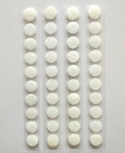 Image of Self Adhesive Hook and Loop Dots Tape (13 mm Diameter, White) -500 Pairs
