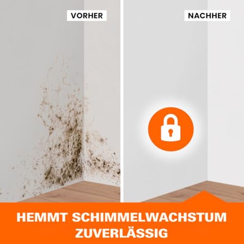 Tonis SCHIMMELSCHOCK Anti-Schimmel-Farbe 4,5 Liter | Effektive antimikrobielle Sofortwirkung, desinfizierende Wandfarbe für ca. 18 m2, Schimmel-Stopp aus: Die Höhle der Löwen [weiss, abtönbar]