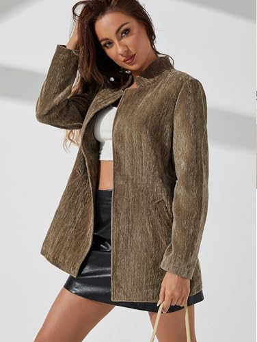 Womens Casual Blazers Open Front Long Sleeve Work Office Suit Jackets4