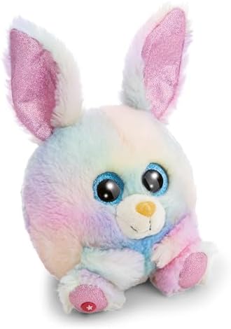 NICI GLUBSCHIS Kuscheltier Baby Hase Rainbow Candy 13cm - bunt - 63050 | Stofftier aus weichem Plüsch, niedliches Plüschtier zum Kuscheln und Spielen, für Kinder & Erwachsene, toll