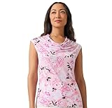 Kasper Women's Cowl Neck Cap Sleeve Knit, Tutu Pink Multi